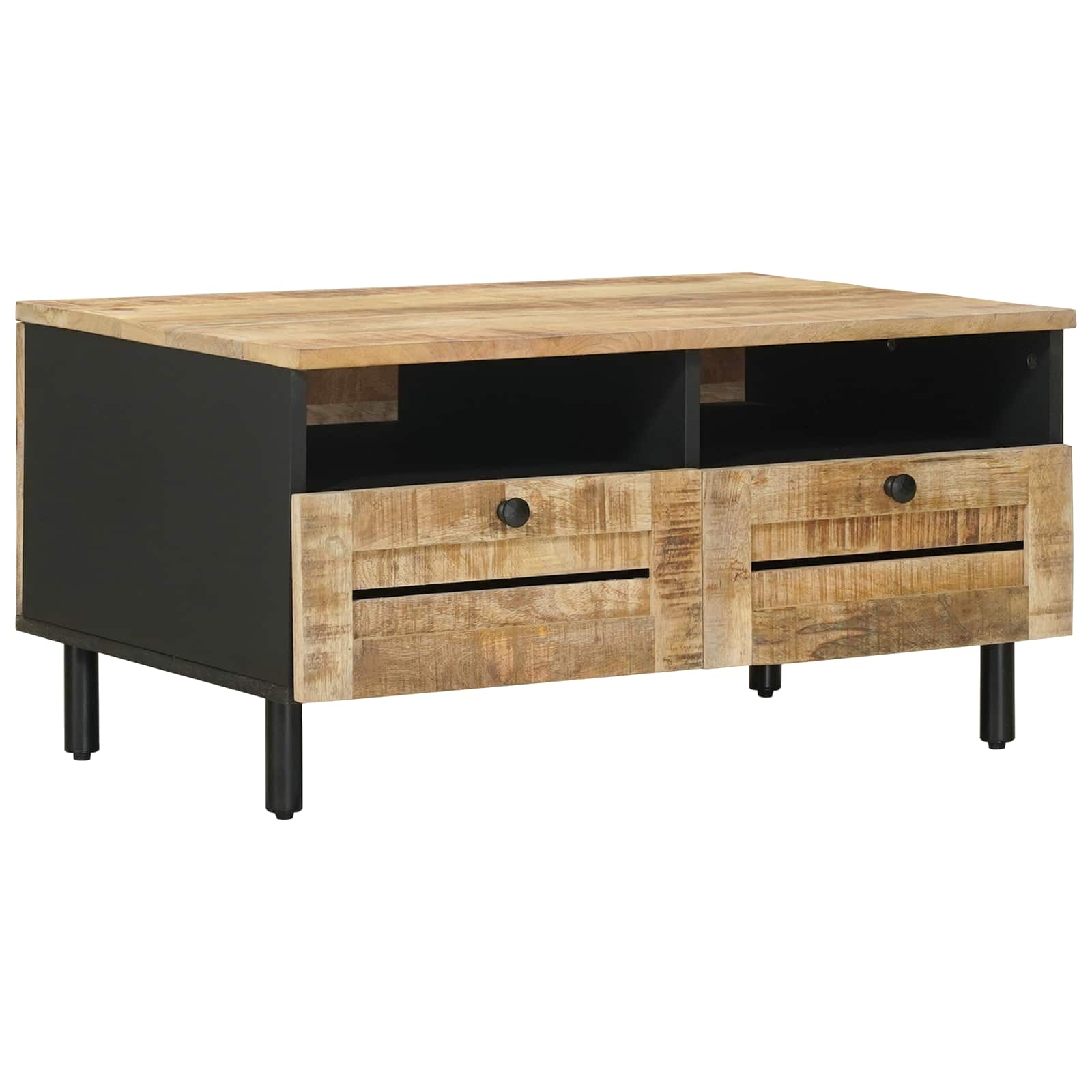 Table basse Marron et Noir 80 x 54 x 40 cm - XIOS