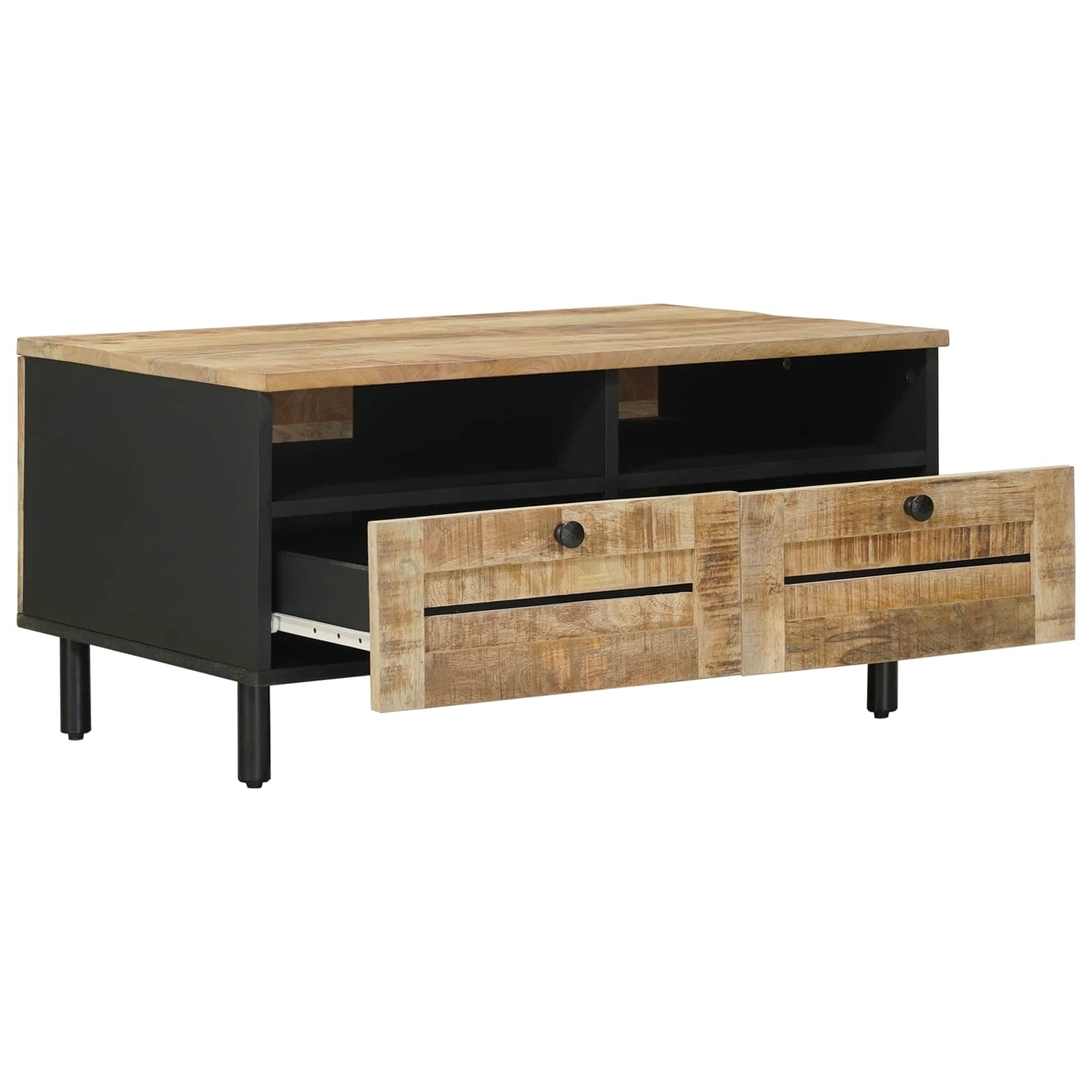Table basse Marron et Noir 80 x 54 x 40 cm - XIOS