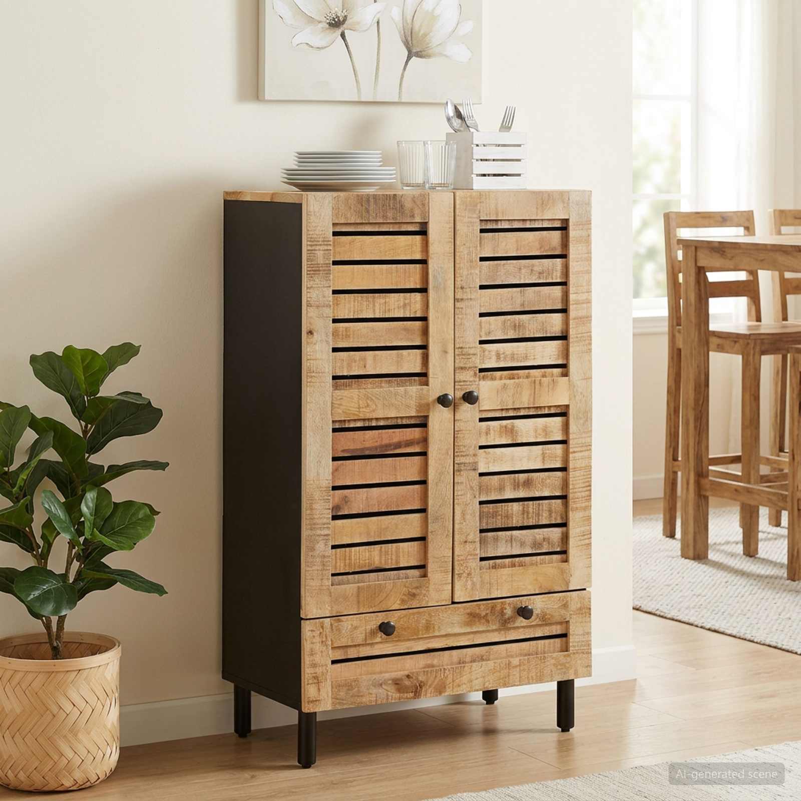 Armoires de rangement Naturel 60 x 33 x 100 cm