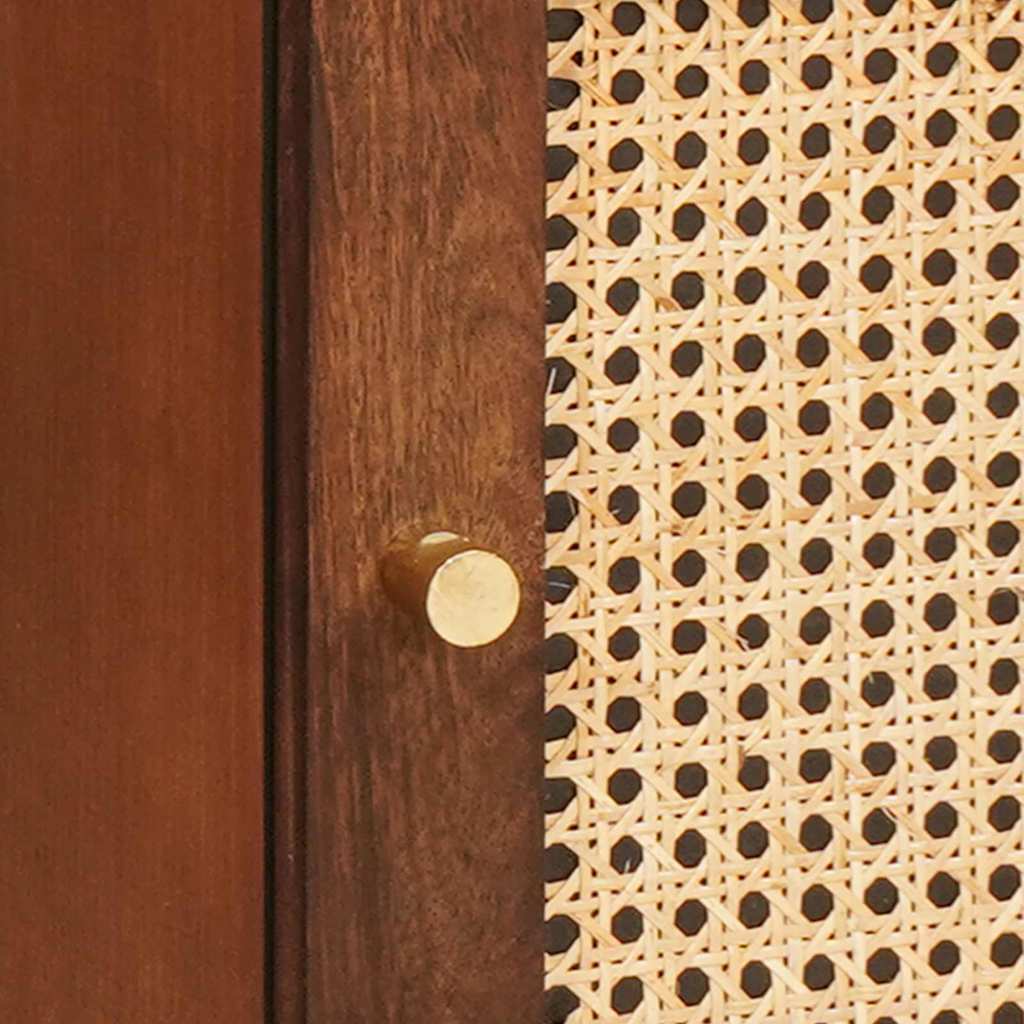 Cabinet de chevet Marron 40 x 33,5 x 46 cm Bois d'acacia massif - XIOS