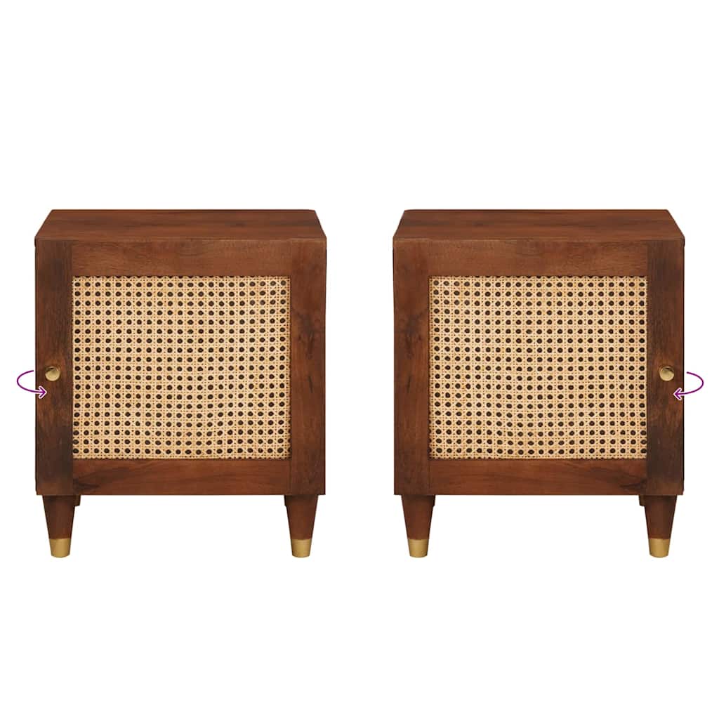 Cabinet de chevet 2 pcs Marron 40 x 33,5 x 46 cm - XIOS