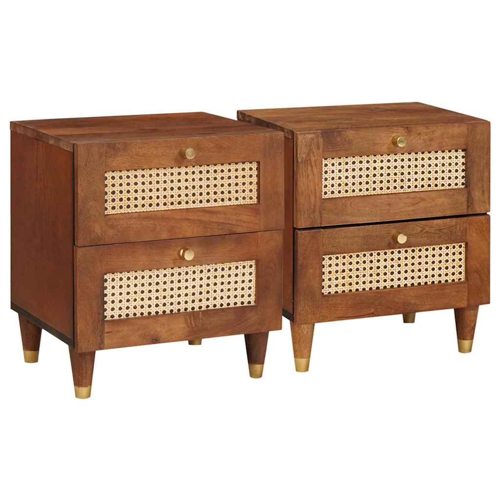 Cabinet de chevet 2 pc Marron 40 x 33,5 x 46 cm