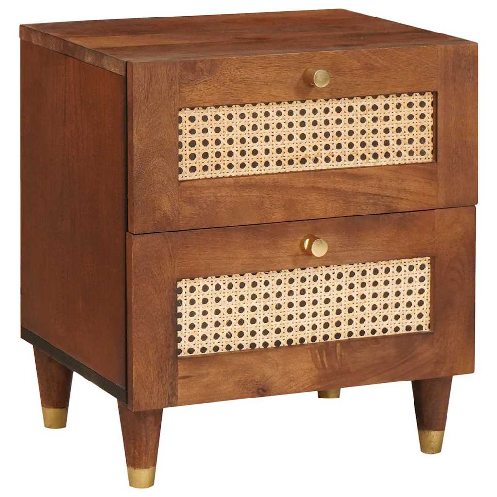 Cabinet de chevet avec tiroir 2 pcs Marron 40 x 33,5 x 46 cm