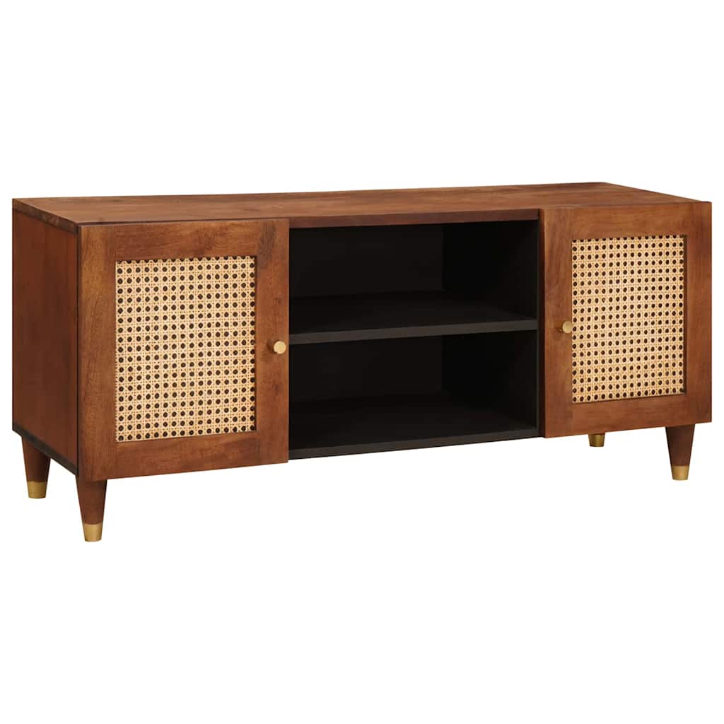 Meuble TV Marron 105 x 33,5 x 46 cm Bois de mangue massif - XIOS