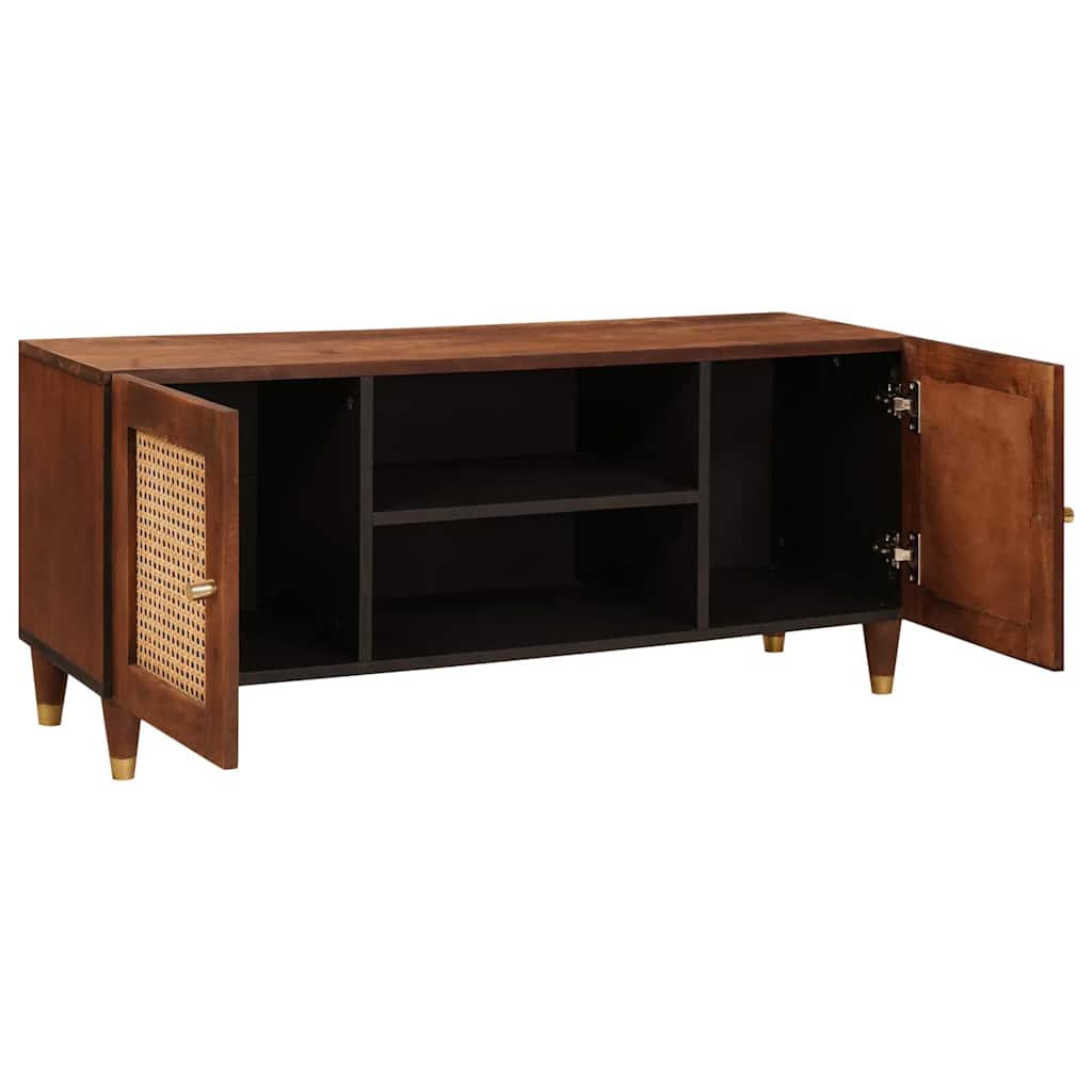 Meuble TV Marron 105 x 33,5 x 46 cm Bois de mangue massif - XIOS