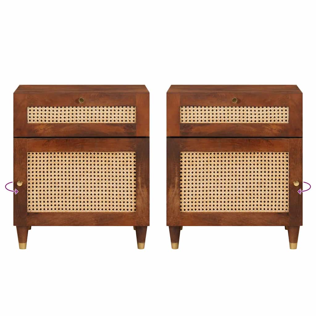 Tables de chevet 50 x 33 x 60 cm Bois de mangue massif - XIOS