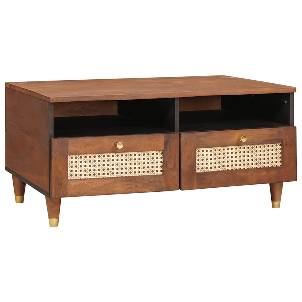 Table basse avec tiroir 80 x 54 x 40 cm Bois de mangue massif - XIOS