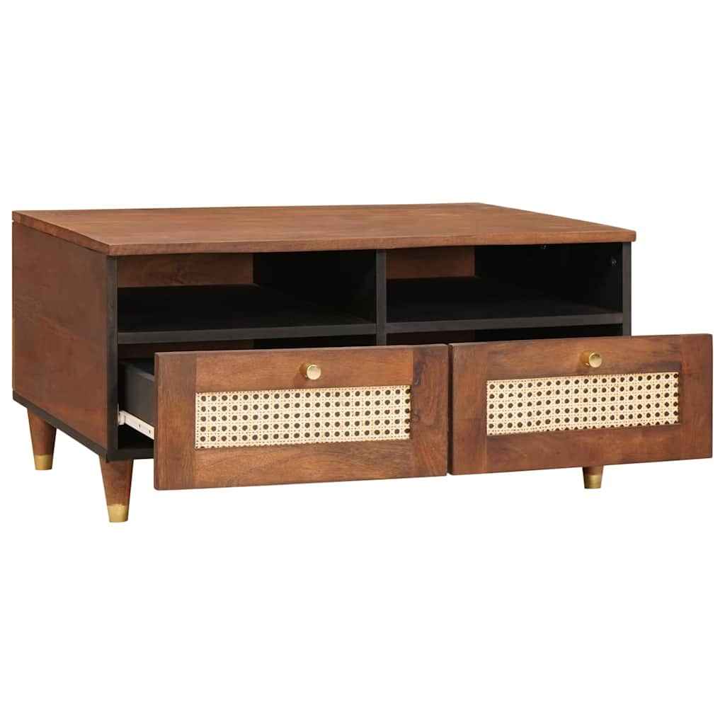 Table basse avec tiroir 80 x 54 x 40 cm Bois de mangue massif - XIOS