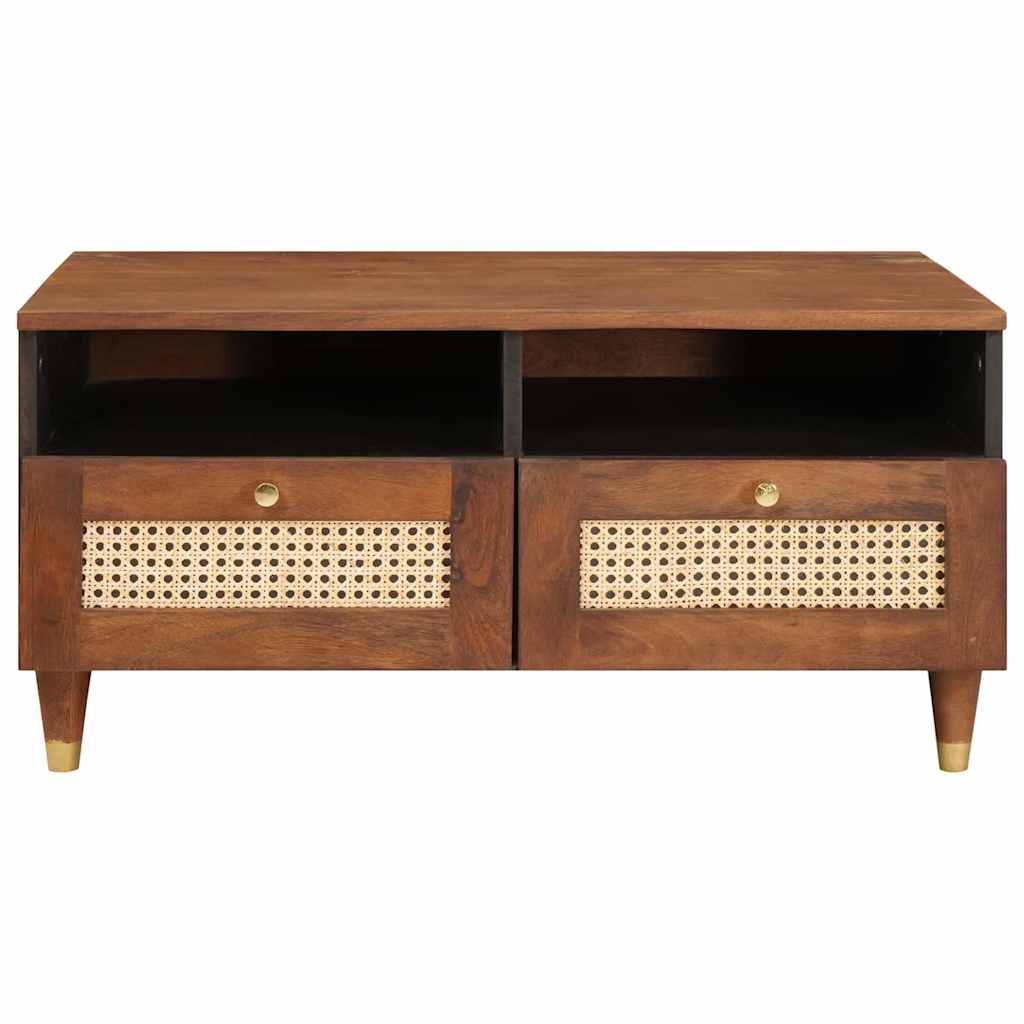 Table basse avec tiroir 80 x 54 x 40 cm Bois de mangue massif - XIOS