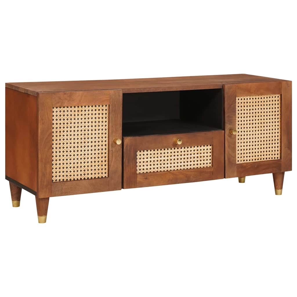 Meuble TV Marron 105 x 33,5 x 46 cm Bois de mangue massif - XIOS