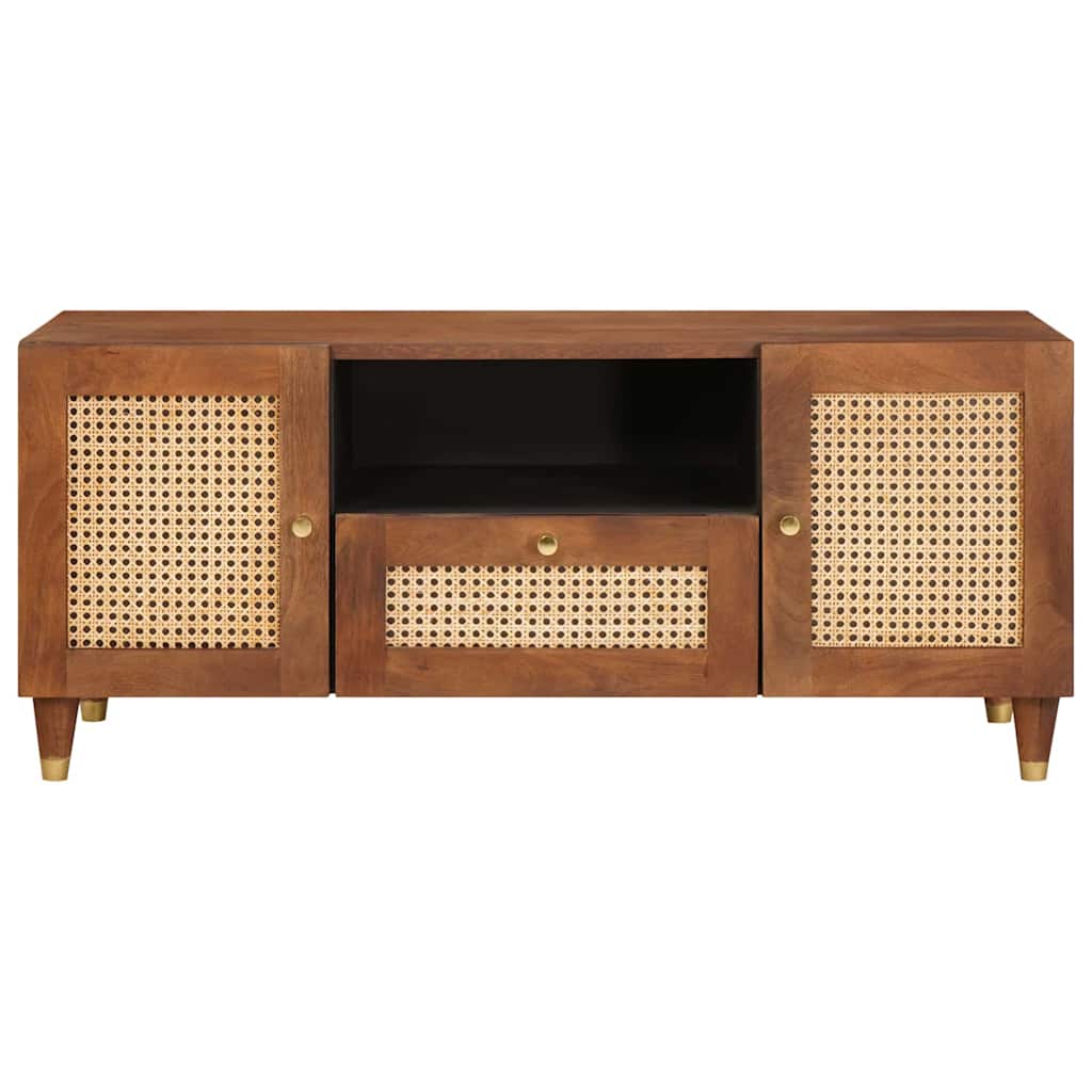 Meuble TV Marron 105 x 33,5 x 46 cm Bois de mangue massif - XIOS