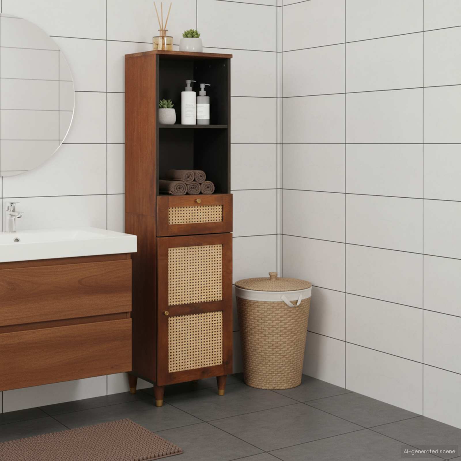 Buffet Marron 38 x 33,5 x 160 cm Bois de mangue massif - XIOS