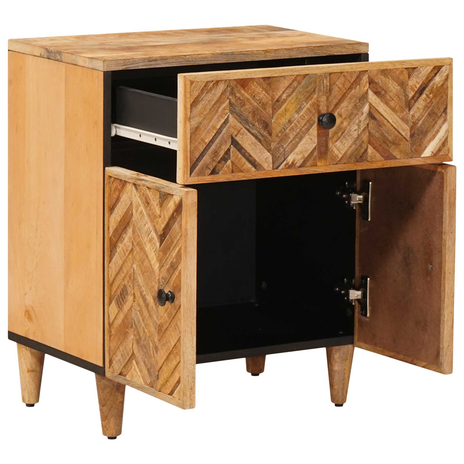 Table de chevet Marron 50 x 33 x 60 cm Bois de mangue massif - XIOS