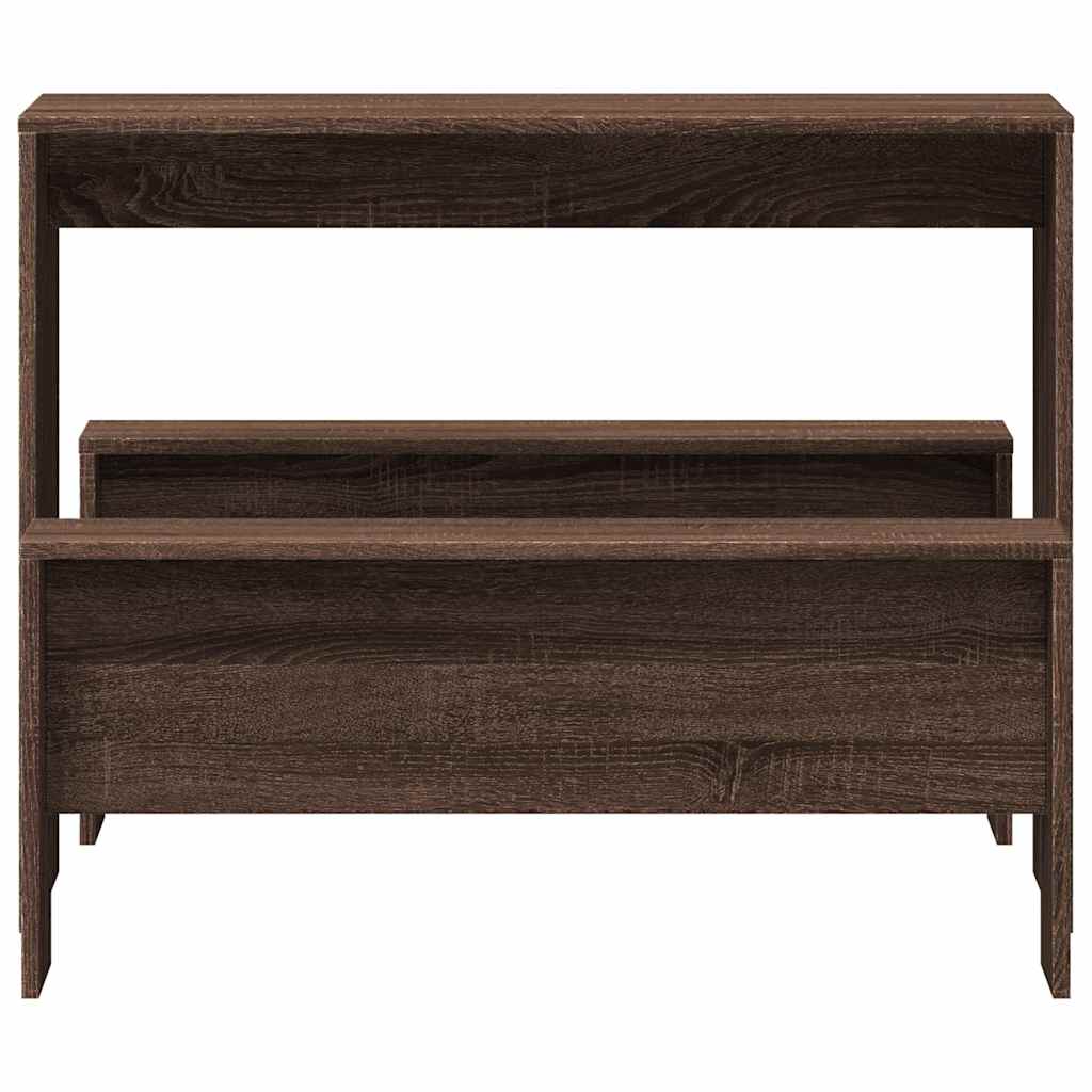 Ensemble table à manger et bancs 3 pcs bois d'ingénierie - XIOS