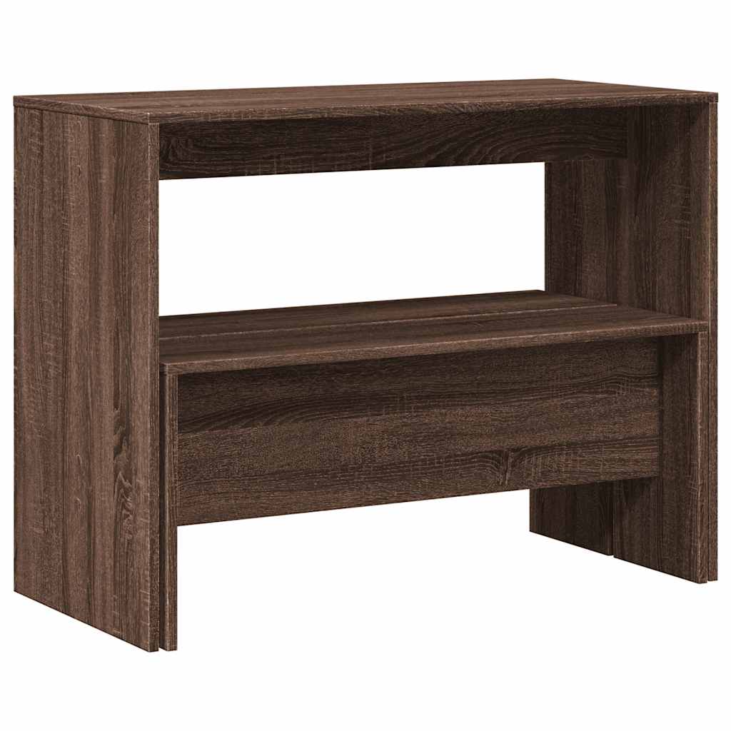 Ensemble table à manger et bancs 3 pcs bois d'ingénierie - XIOS