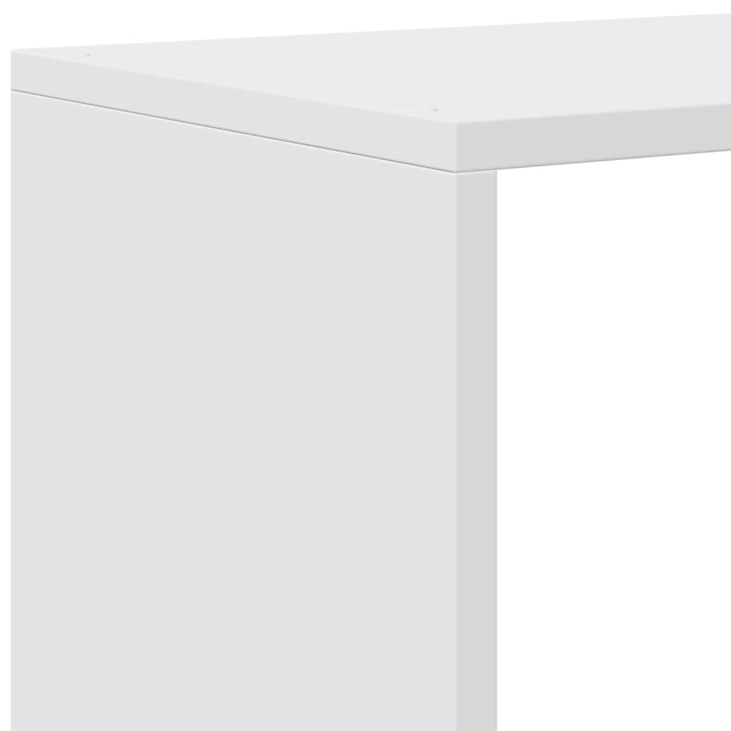 Bibliothèque séparateur de pièce à 3 niveaux Blanc 99 x 29 x 99 cm Bois d'ingénierie - XIOS