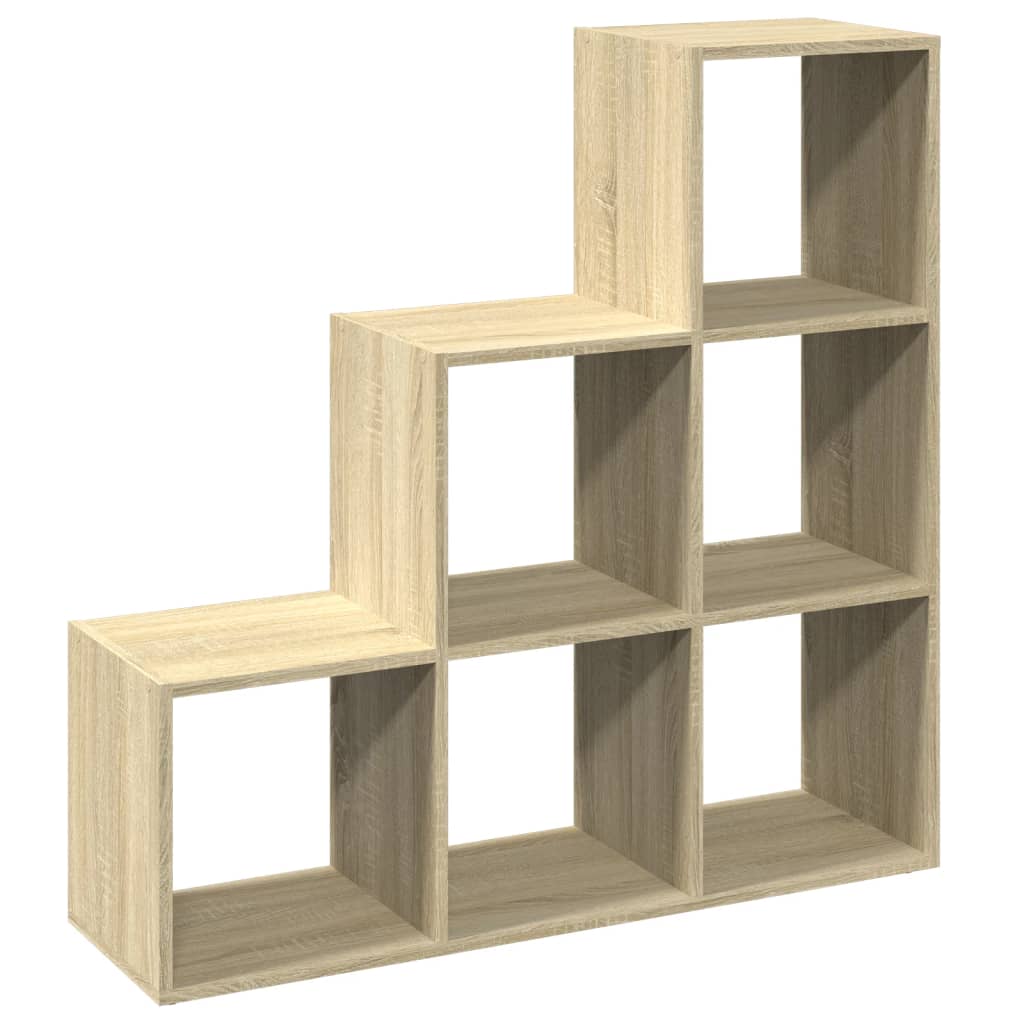 Étagère séparatrice de pièce 3 niveaux chêne sonoma 99x29x99 cm - XIOS