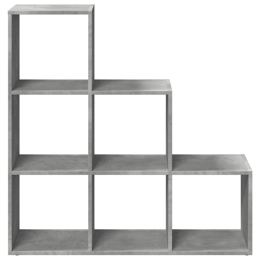 Étagère séparatrice de pièce à 3 niveaux gris béton 99x29x99 cm - XIOS