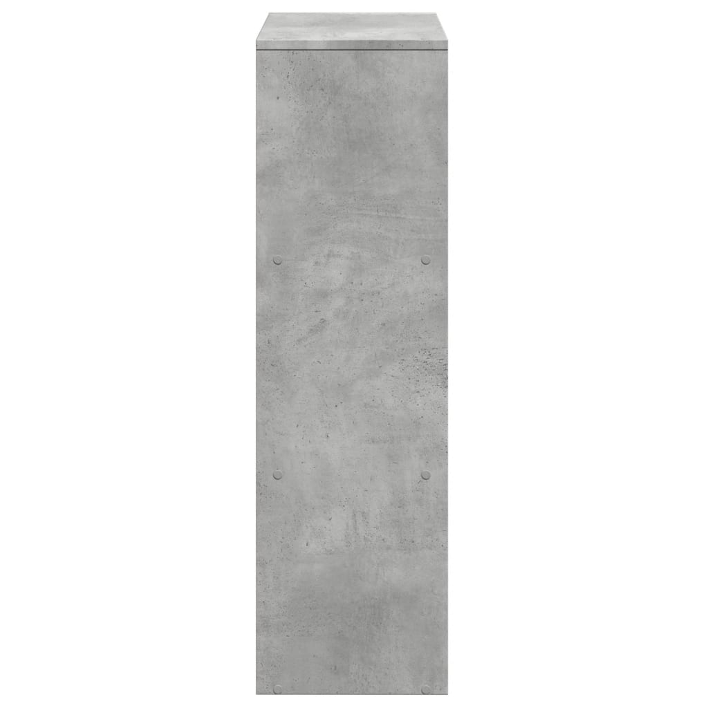 Étagère séparatrice de pièce à 3 niveaux gris béton 99x29x99 cm - XIOS