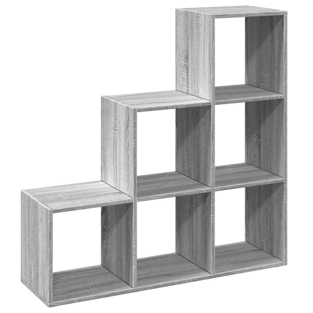 Étagère séparatrice de pièce à 3 niveaux sonoma gris 99x29x99cm - XIOS