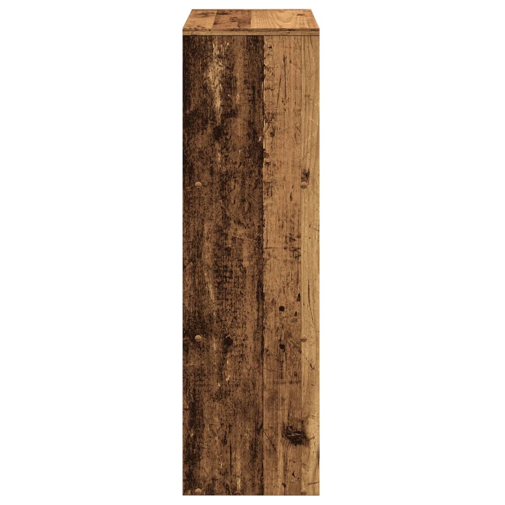 Étagère séparatrice de pièce à 3 niveaux vieux bois 99x29x99 cm - XIOS
