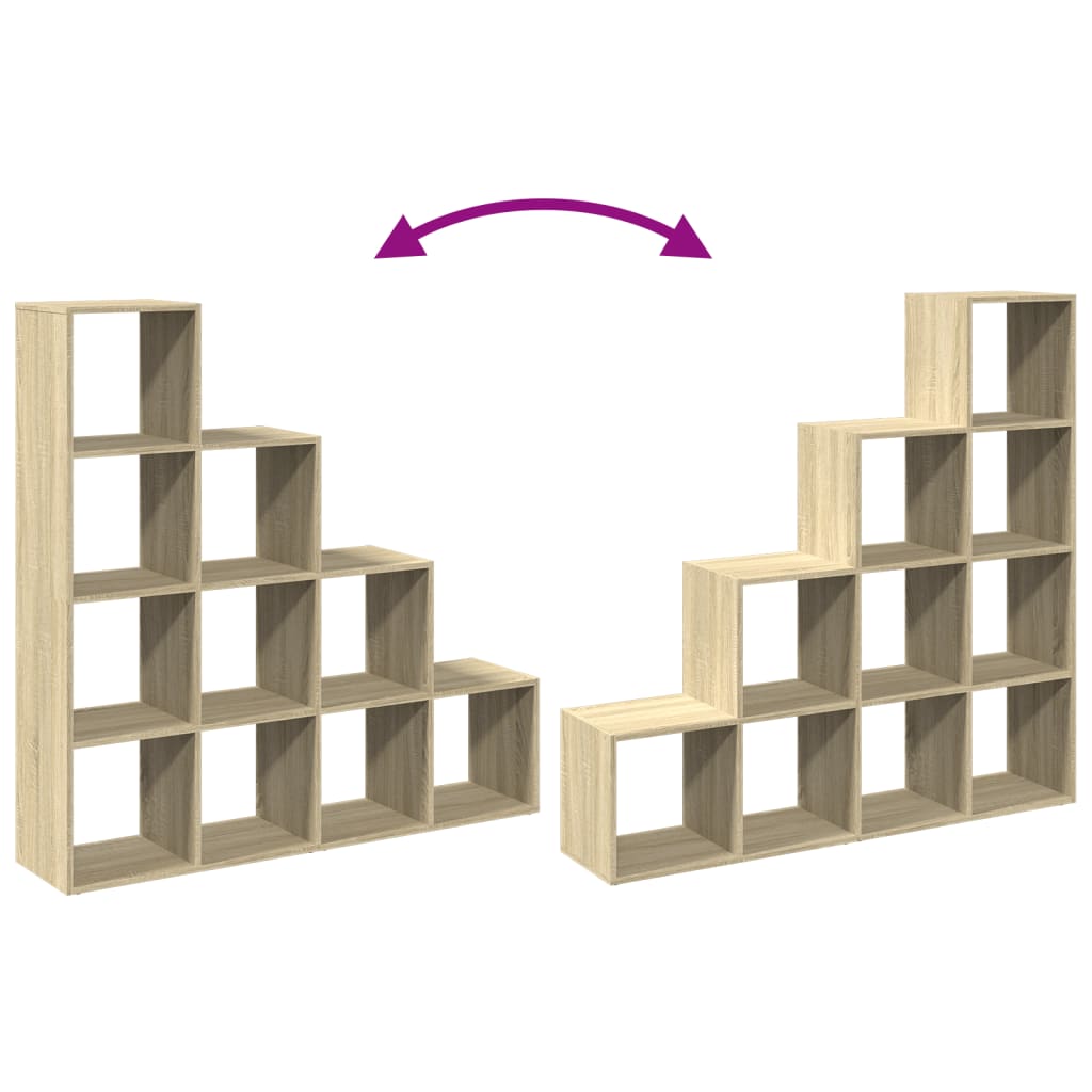 Étagère séparatrice de pièce 4 niveaux chêne sonoma - XIOS