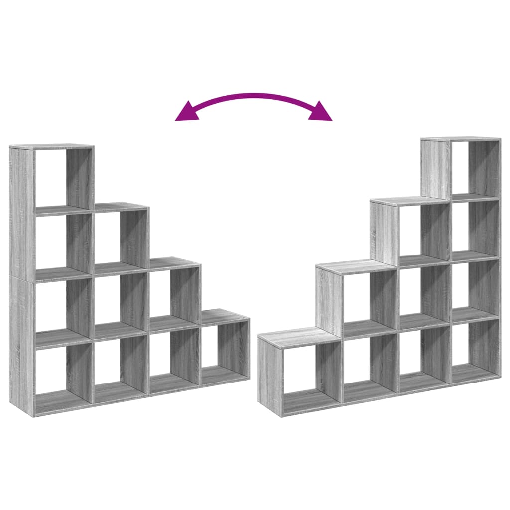 Étagère séparatrice de pièce 4 niveaux sonoma gris - XIOS