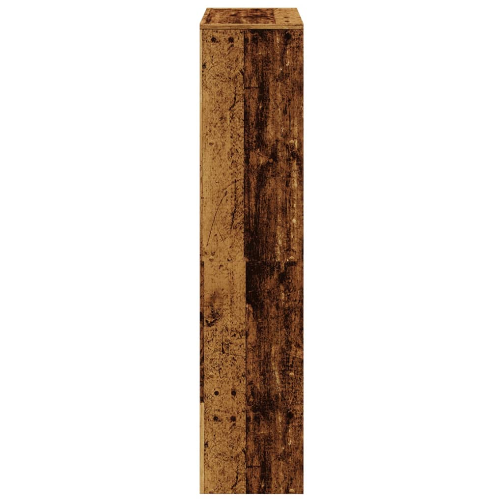 Étagère séparatrice de pièce à 4 niveaux vieux bois - XIOS