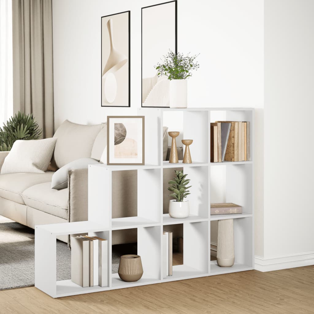 Étagère séparatrice de pièce à 3 niveaux blanc 137,5x29x103,5cm - XIOS