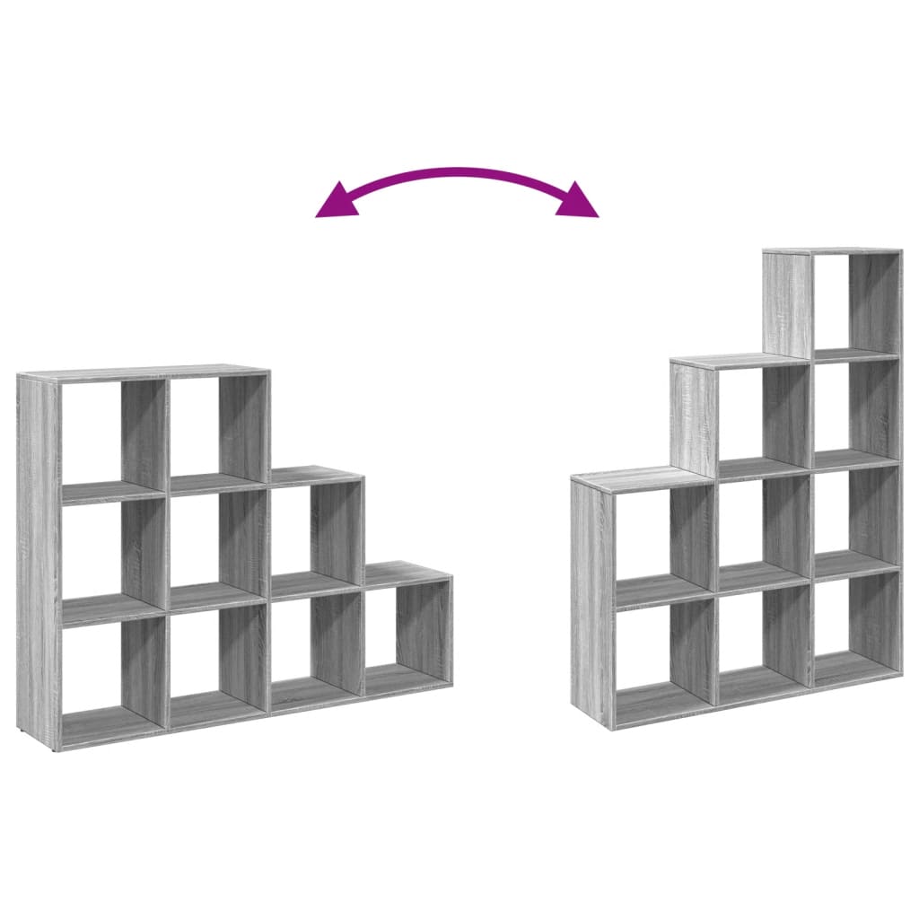 Étagère séparatrice de pièce 3 niveaux sonoma gris - XIOS