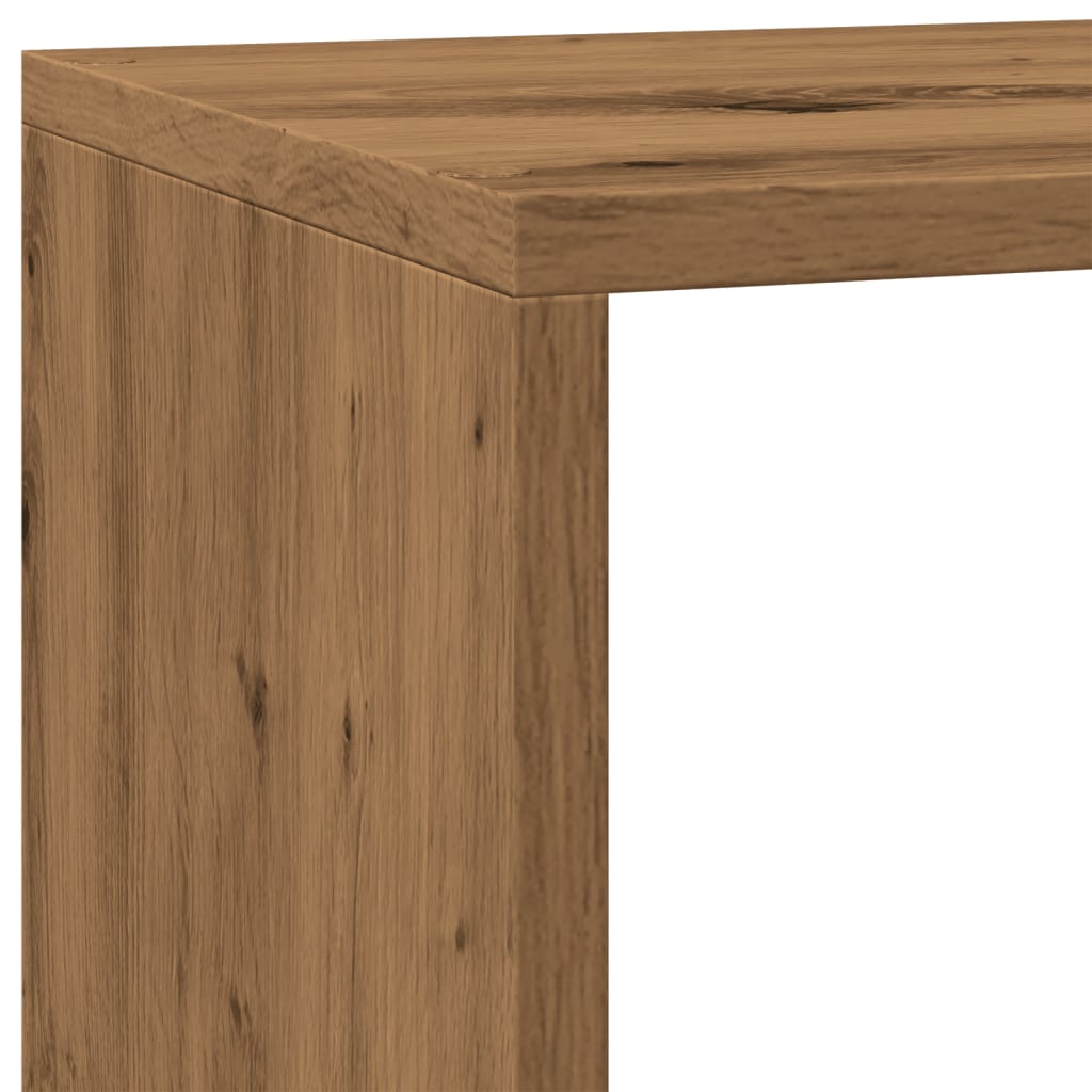 Étagère séparatrice de pièce à 3 niveaux chêne artisanal - XIOS