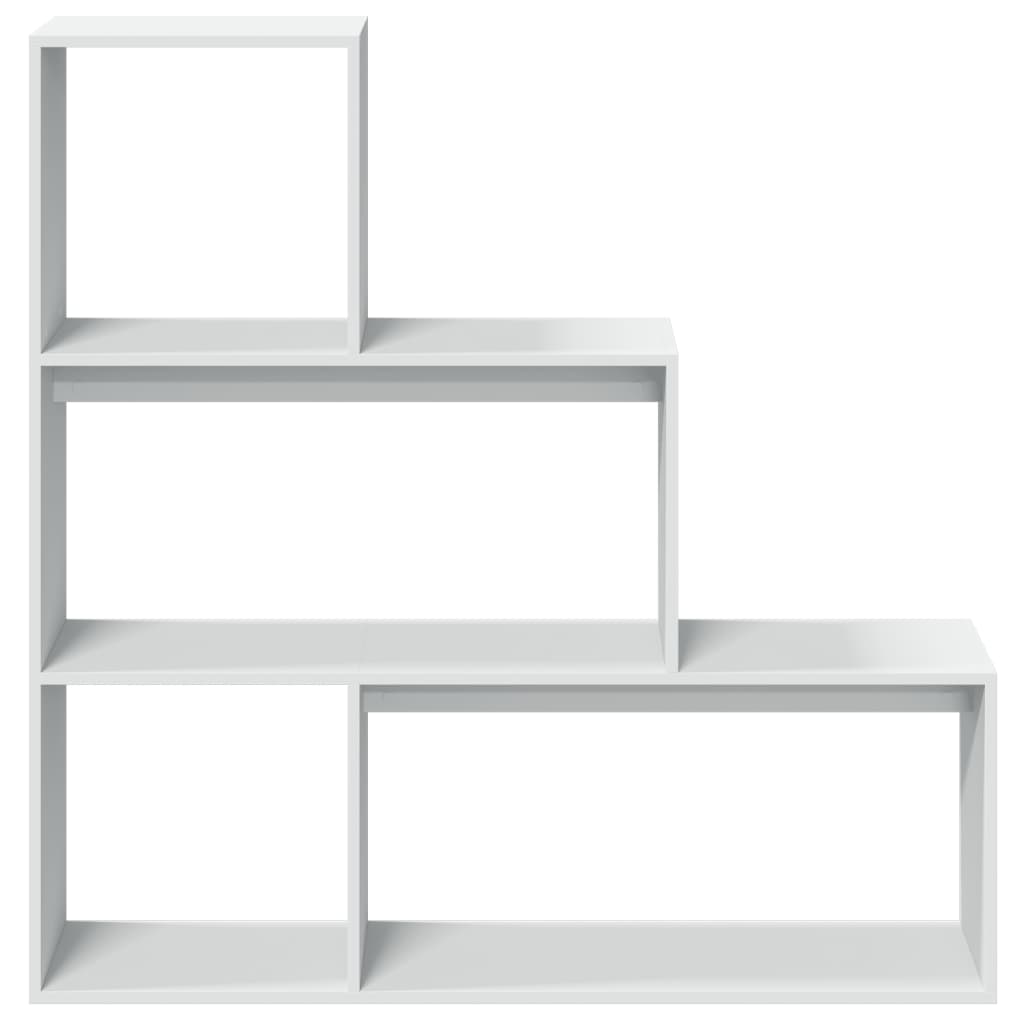 Étagère séparatrice de pièce à 3 niveaux blanc 123x29x123 cm