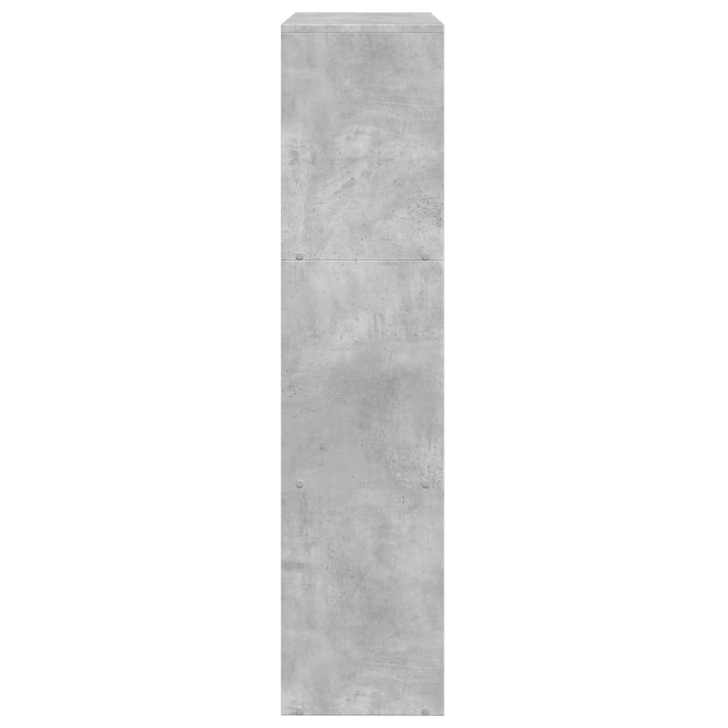 Étagère séparatrice de pièce 3 niveaux gris béton 123x29x123 cm - XIOS