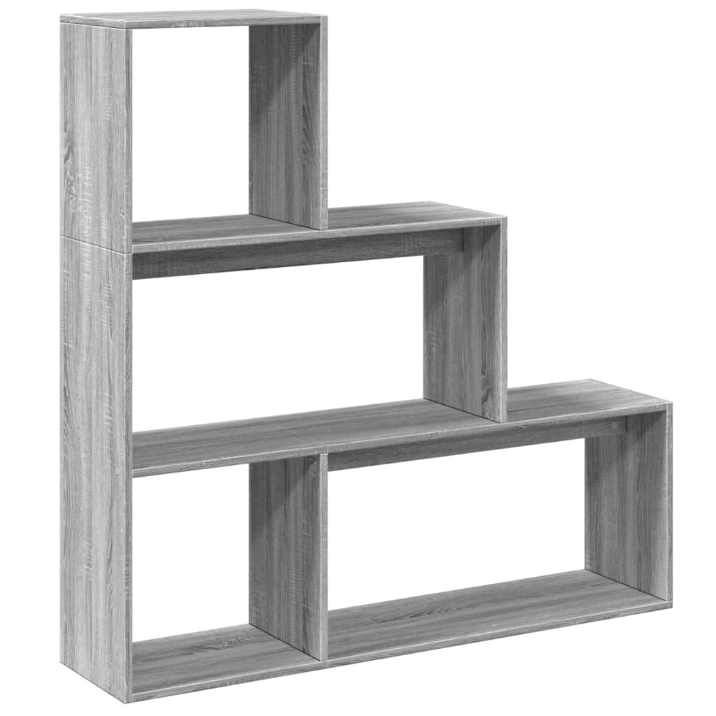 Étagère séparatrice de pièce 3niveaux sonoma gris 123x29x123 cm - XIOS