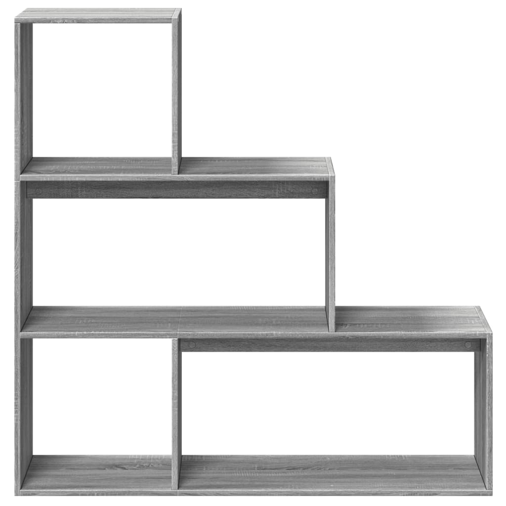Étagère séparatrice de pièce 3niveaux sonoma gris 123x29x123 cm - XIOS
