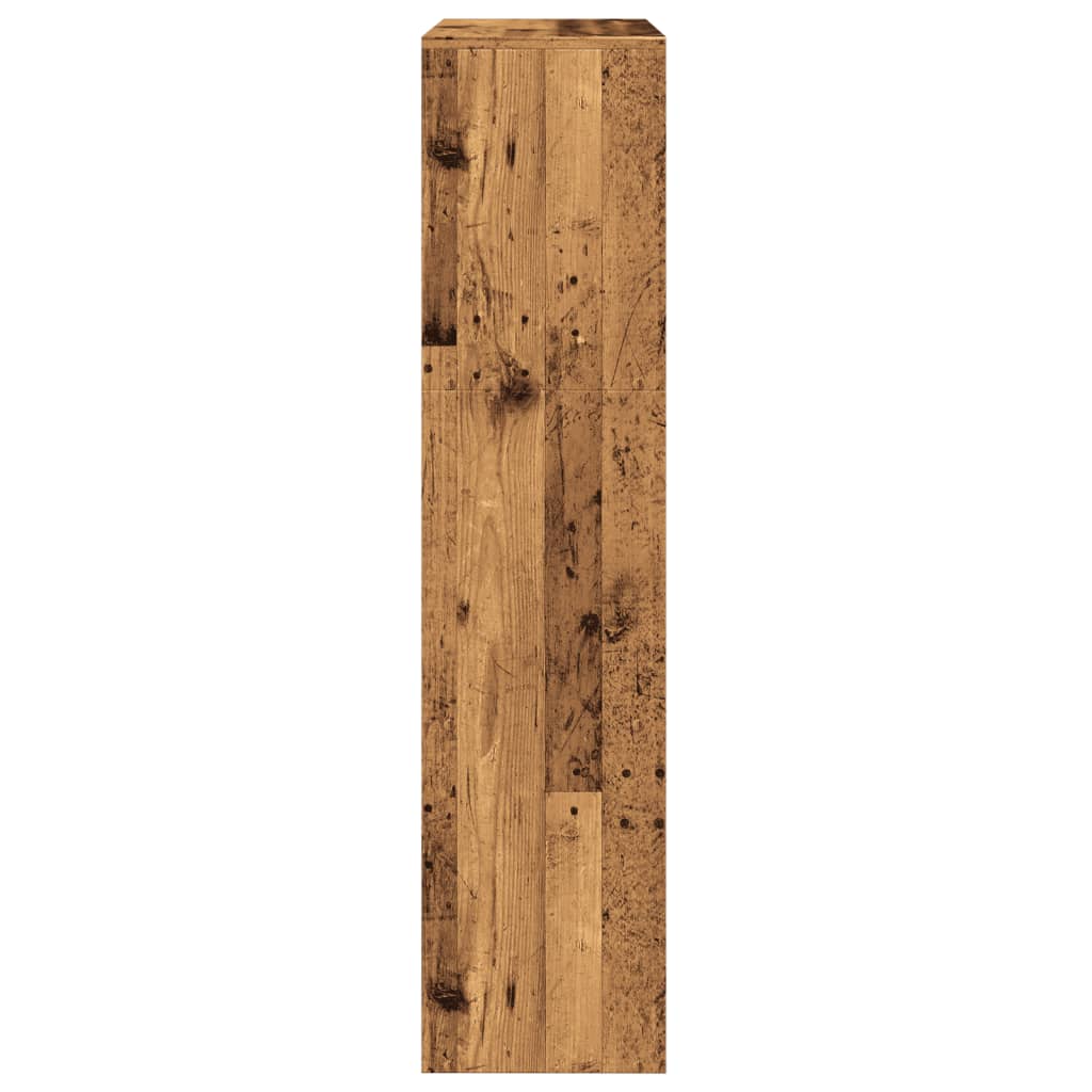 Étagère séparatrice de pièce 3 niveaux vieux bois 123x29x123 cm - XIOS