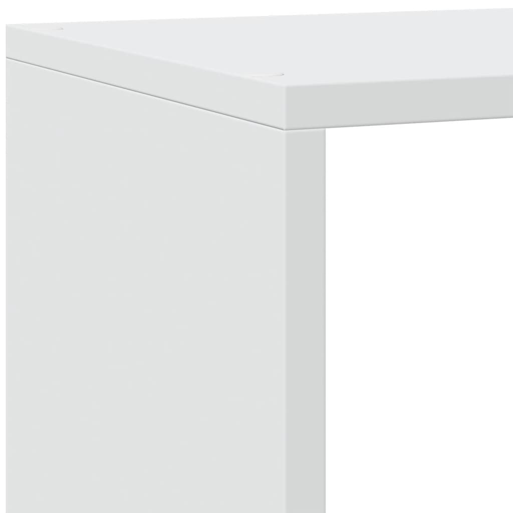 Étagère séparatrice de pièce à 4 niveaux blanc 143,5x29x143,5cm - XIOS