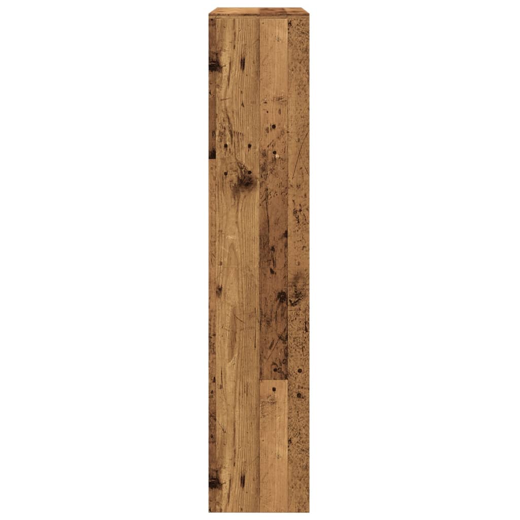 Étagère séparatrice de pièce à 4 niveaux vieux bois - XIOS