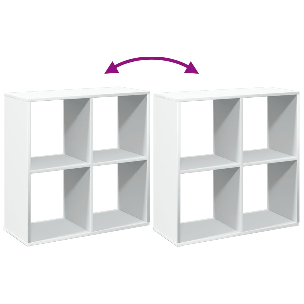 Bibliothèque séparateur de pièce Blanc 69,5 x 29 x 69,5 cm Bois d'ingénierie - XIOS