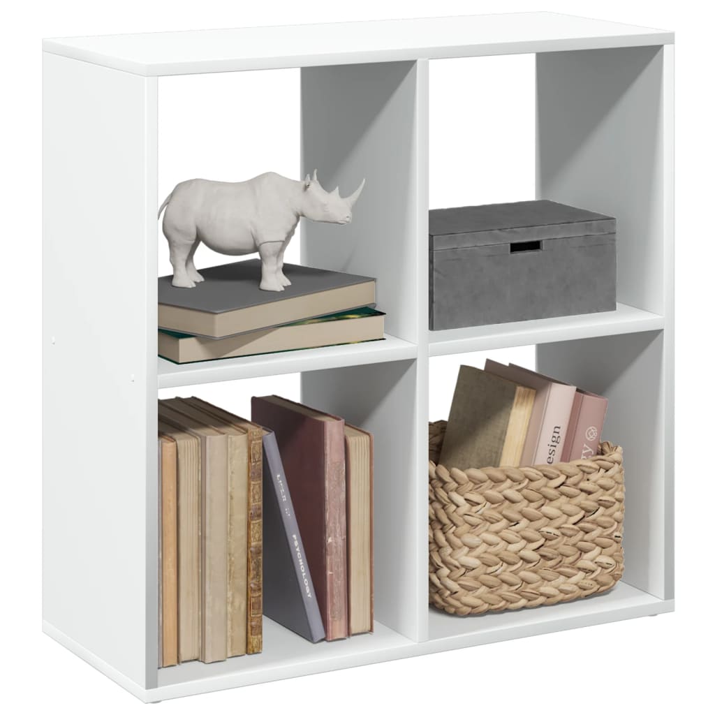 Bibliothèque séparateur de pièce Blanc 69,5 x 29 x 69,5 cm Bois d'ingénierie - XIOS