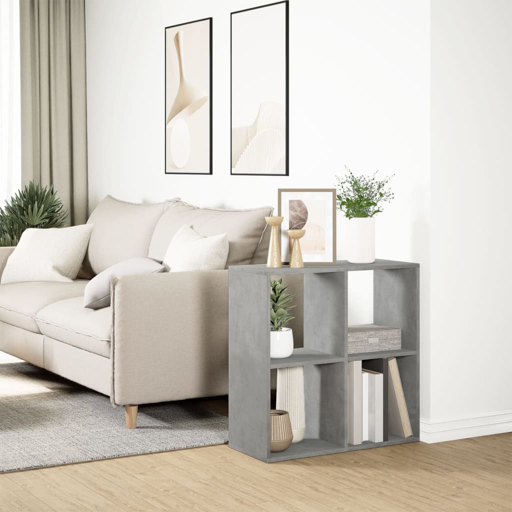 Étagère séparatrice de pièce gris béton 69,5x29x69,5 cm - XIOS