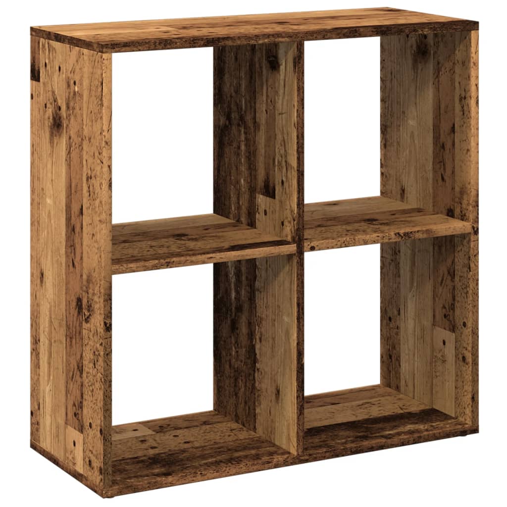 Étagère séparatrice de pièce vieux bois 69,5x29x69,5 cm - XIOS