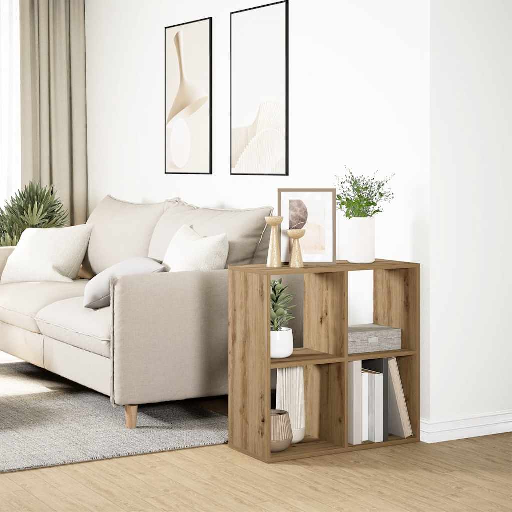 Étagère séparatrice de pièce chêne artisanal 69,5x29x69,5 cm - XIOS