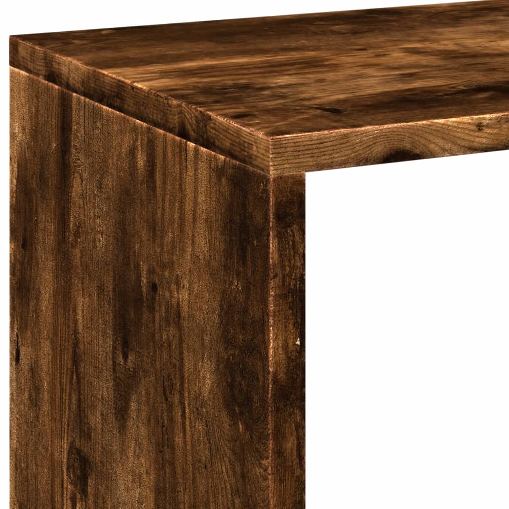 Étagère séparatrice de pièce chêne fumé 69,5x29x103,5 cm - XIOS