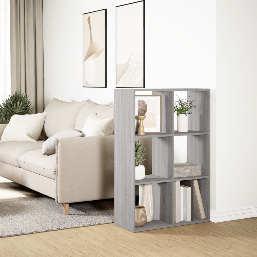 Étagère séparatrice de pièce sonoma gris 69,5x29x103,5 cm - XIOS