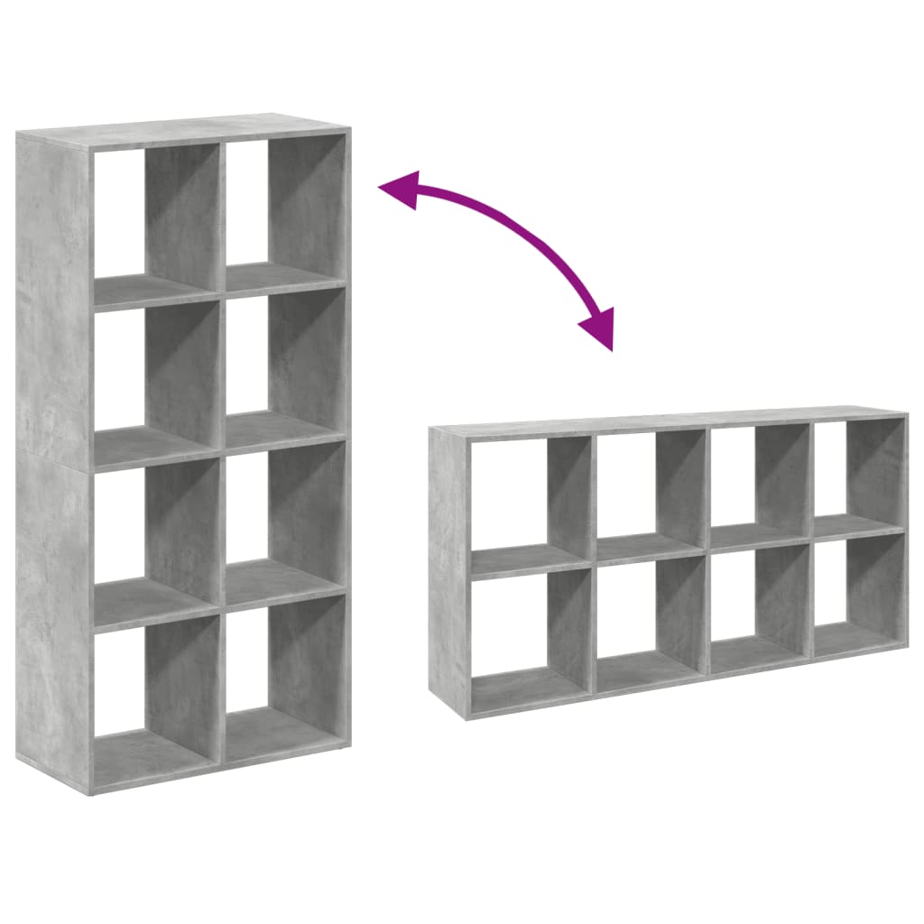 Étagère séparatrice de pièce gris béton 69,5x29x137,5 cm - XIOS
