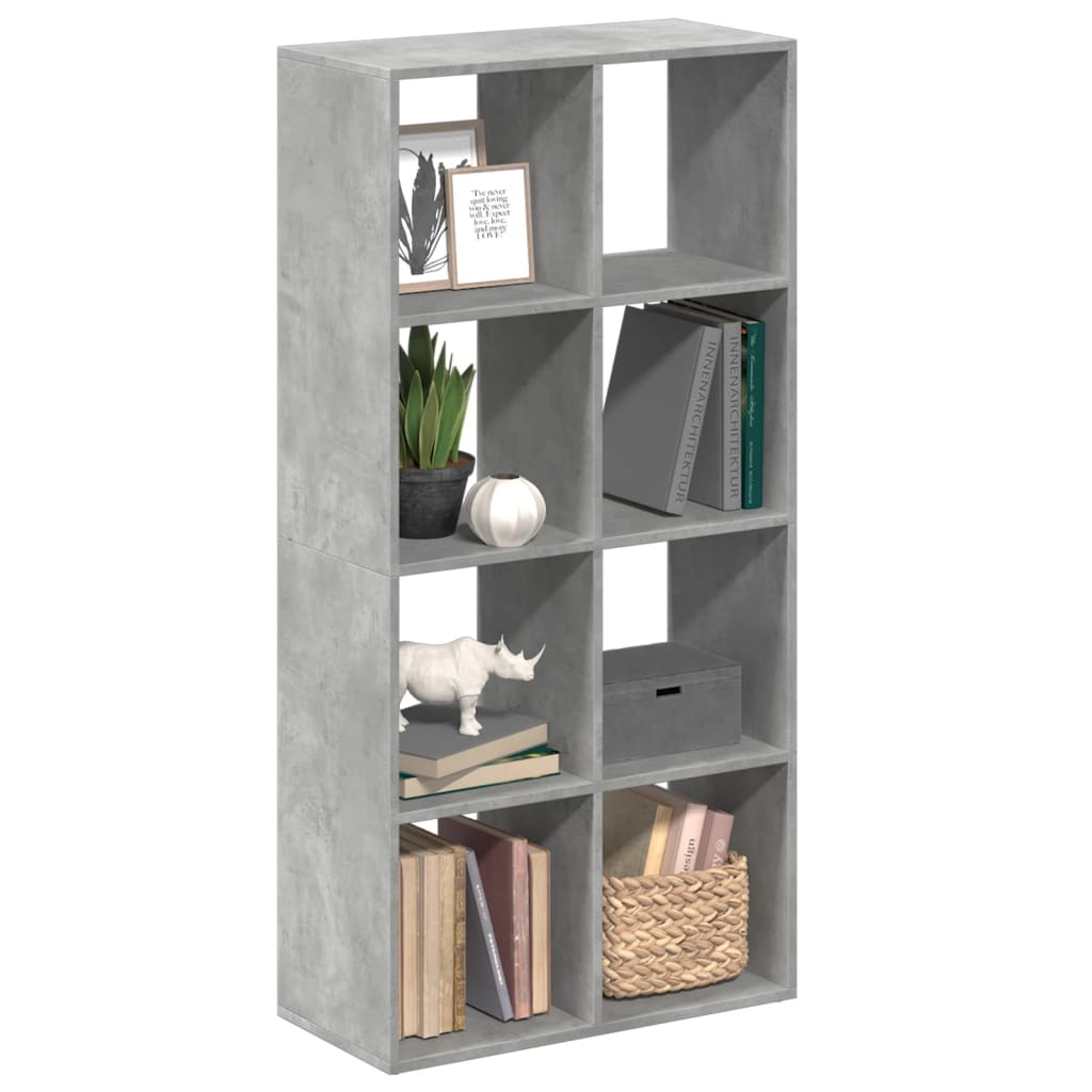 Étagère séparatrice de pièce gris béton 69,5x29x137,5 cm - XIOS