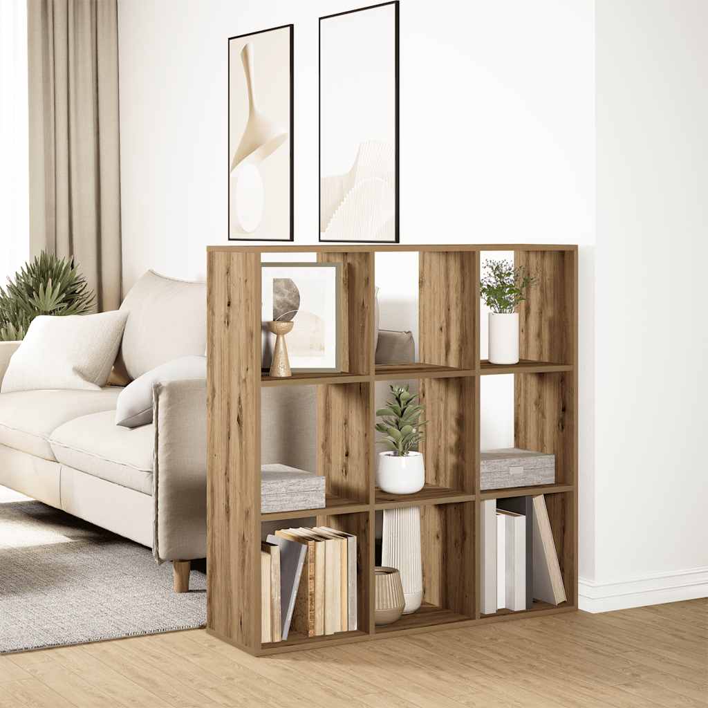 Étagère séparatrice de pièce chêne artisanal 102x29x103,5 cm - XIOS