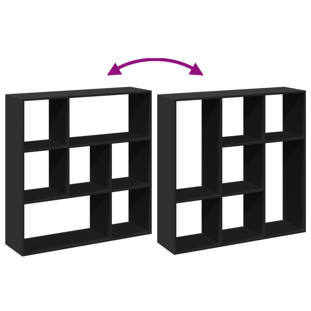 Étagère séparatrice de pièce noir 102x29x103,5 cm - XIOS