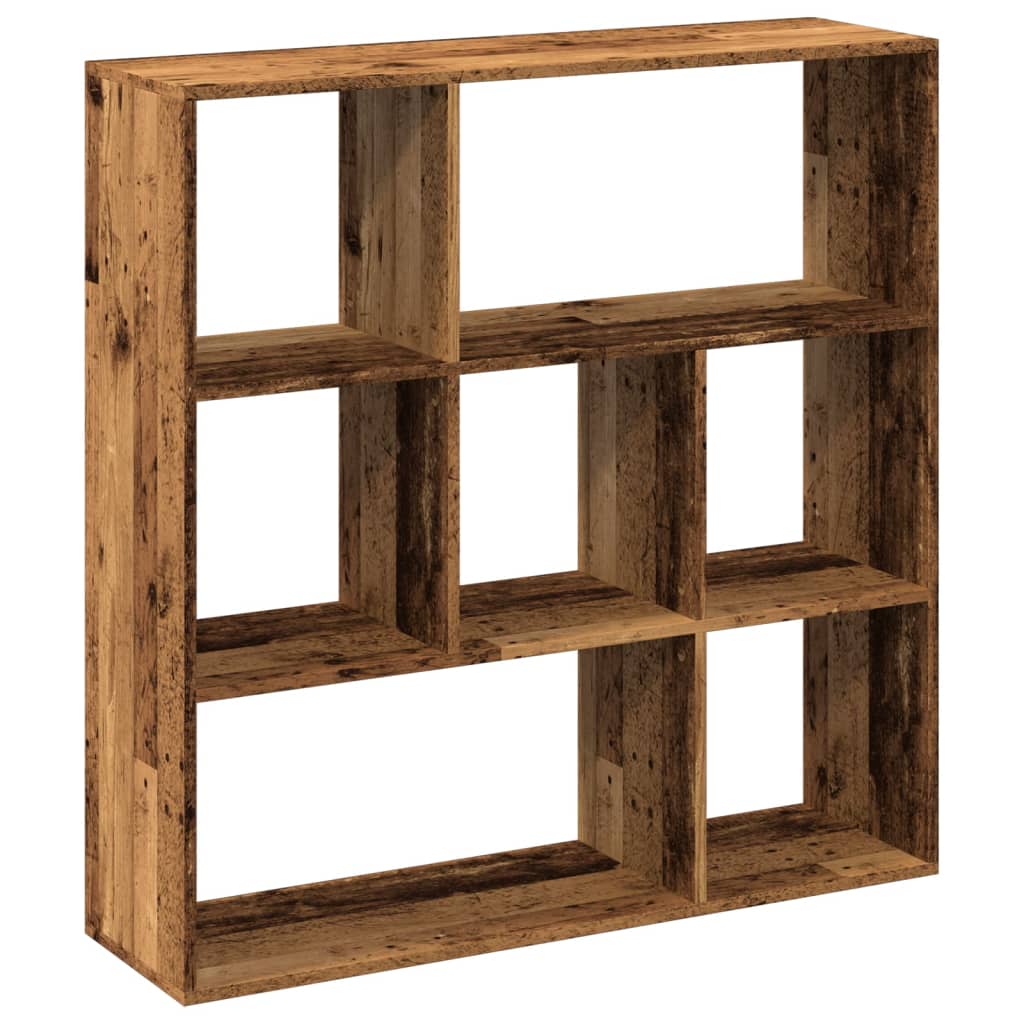 Étagère séparatrice de pièce vieux bois 102x29x103,5 cm